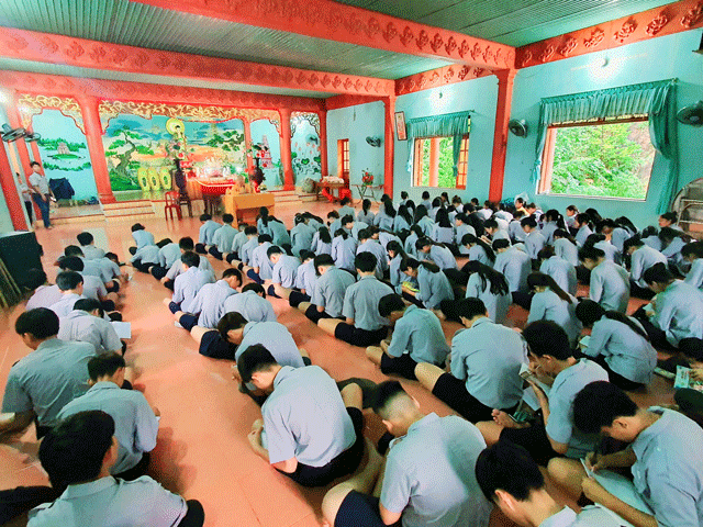 Ban hướng dẫn PB GĐPT thành phố Quy Nhơn tổ chức buổi học bậc Kiên